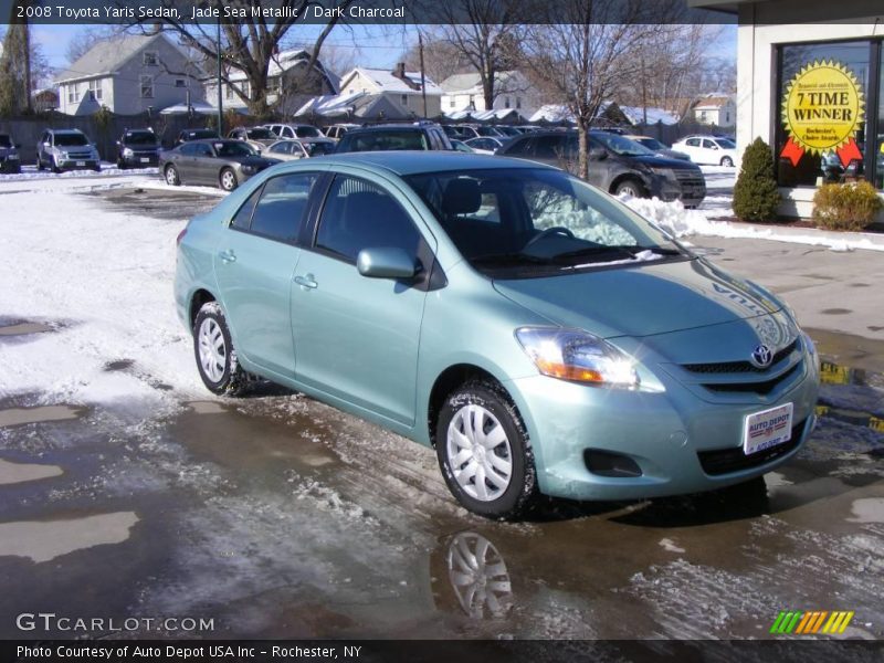 Jade Sea Metallic / Dark Charcoal 2008 Toyota Yaris Sedan