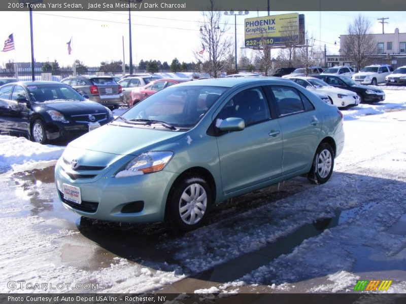 Jade Sea Metallic / Dark Charcoal 2008 Toyota Yaris Sedan