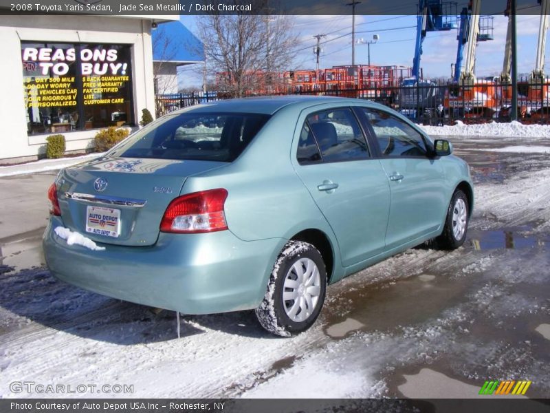 Jade Sea Metallic / Dark Charcoal 2008 Toyota Yaris Sedan