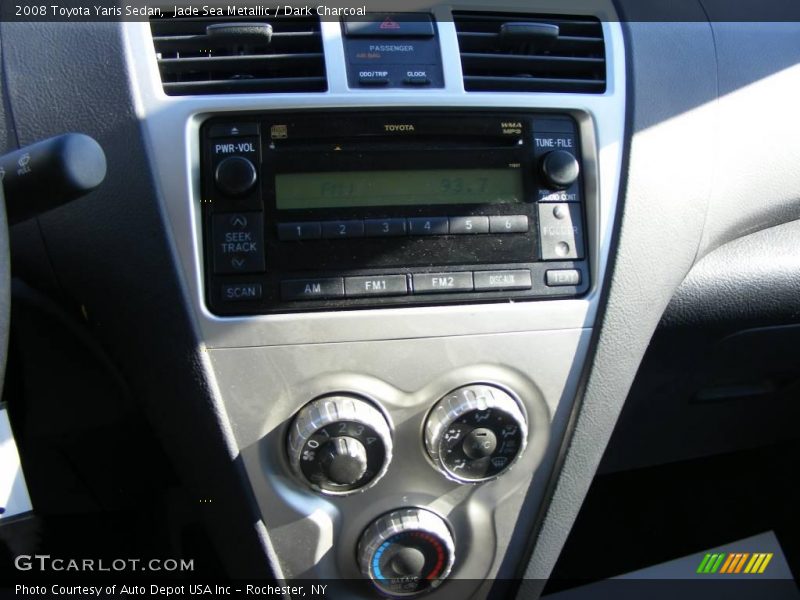 Jade Sea Metallic / Dark Charcoal 2008 Toyota Yaris Sedan