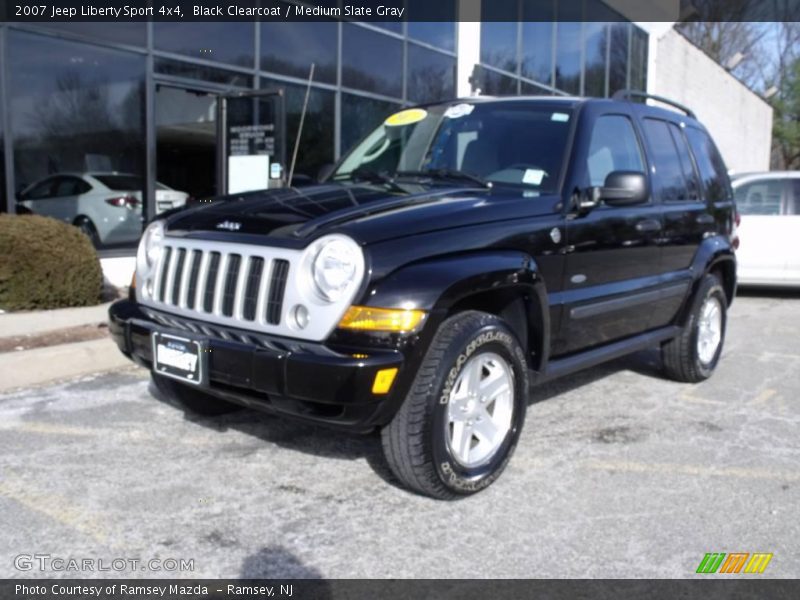 Black Clearcoat / Medium Slate Gray 2007 Jeep Liberty Sport 4x4