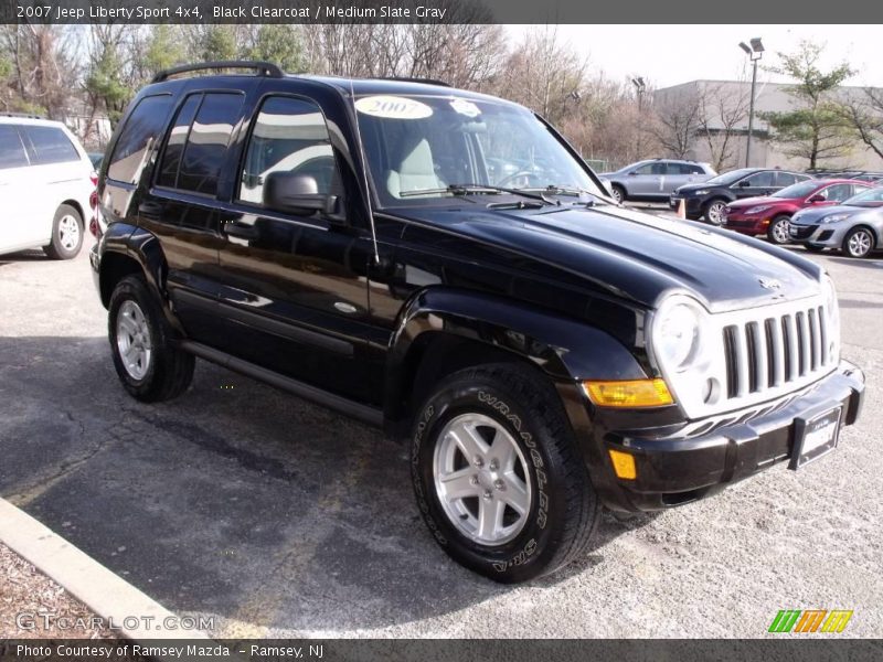 Black Clearcoat / Medium Slate Gray 2007 Jeep Liberty Sport 4x4