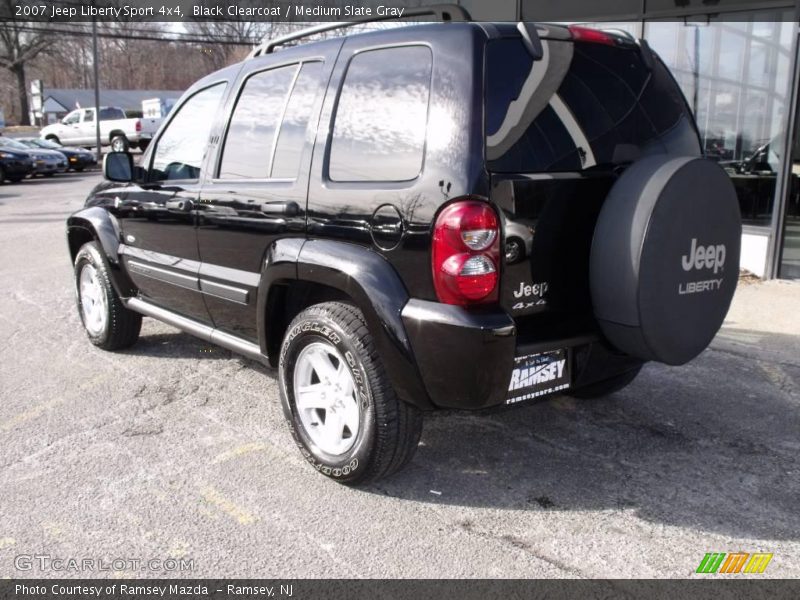 Black Clearcoat / Medium Slate Gray 2007 Jeep Liberty Sport 4x4