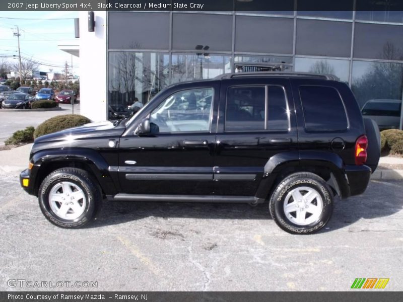 Black Clearcoat / Medium Slate Gray 2007 Jeep Liberty Sport 4x4