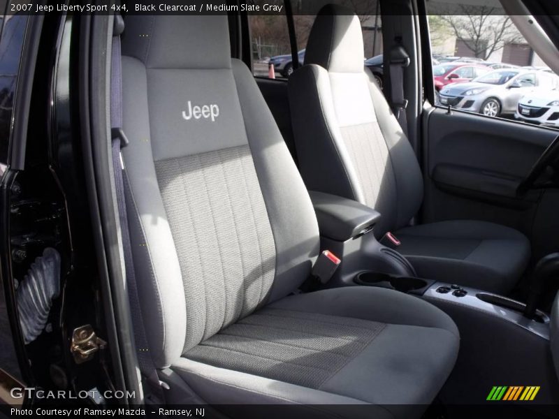 Black Clearcoat / Medium Slate Gray 2007 Jeep Liberty Sport 4x4