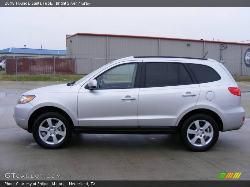 Bright Silver / Gray 2008 Hyundai Santa Fe SE