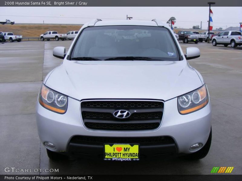 Bright Silver / Gray 2008 Hyundai Santa Fe SE