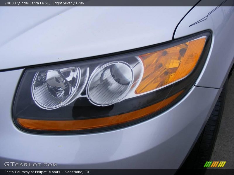 Bright Silver / Gray 2008 Hyundai Santa Fe SE