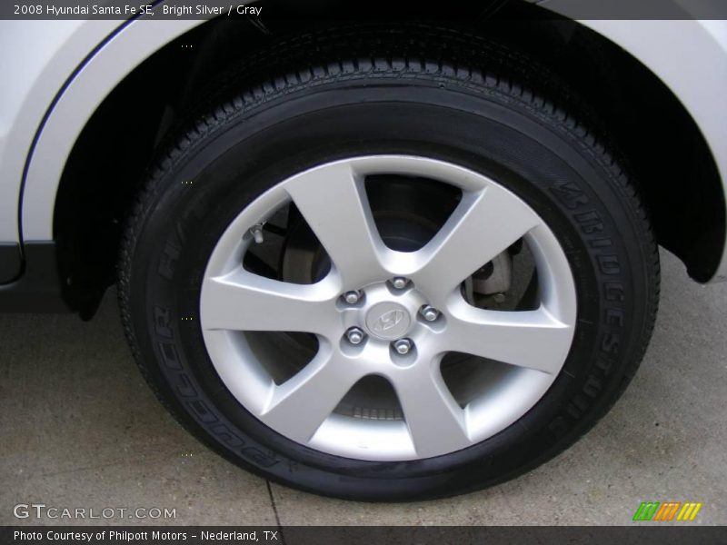 Bright Silver / Gray 2008 Hyundai Santa Fe SE