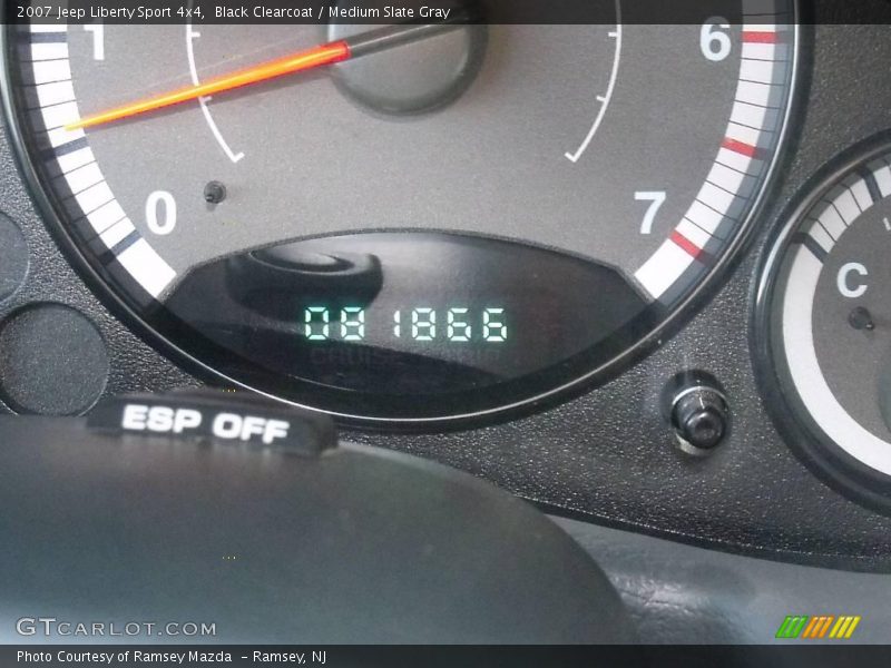 Black Clearcoat / Medium Slate Gray 2007 Jeep Liberty Sport 4x4