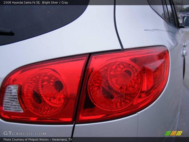 Bright Silver / Gray 2008 Hyundai Santa Fe SE
