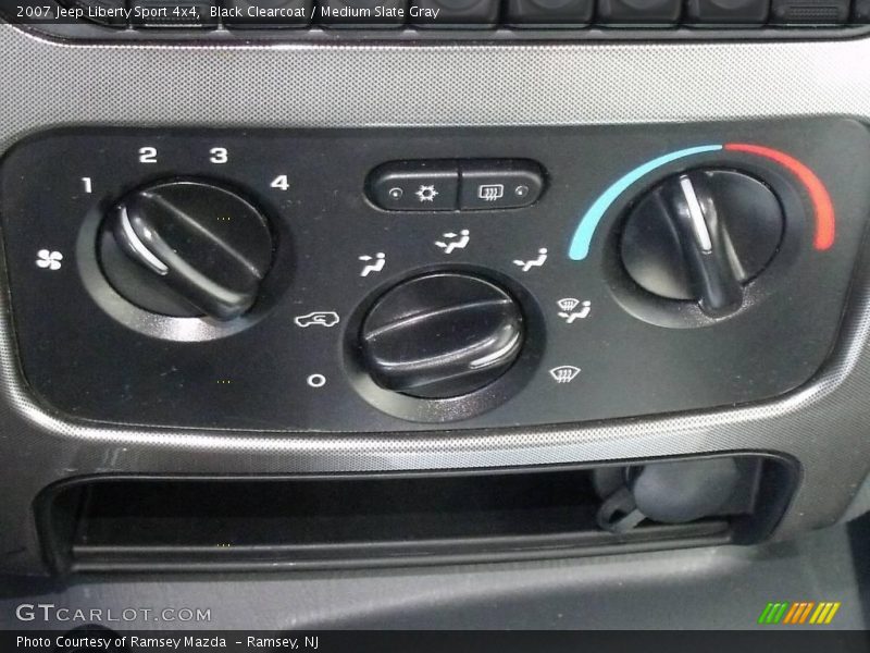 Black Clearcoat / Medium Slate Gray 2007 Jeep Liberty Sport 4x4