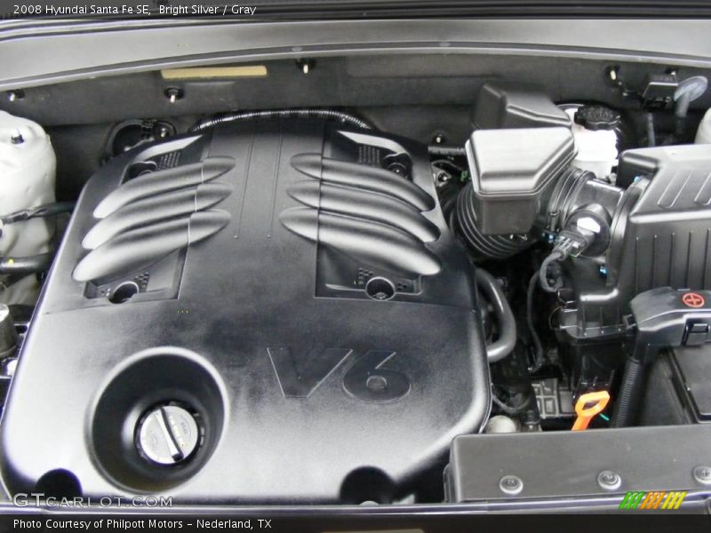 Bright Silver / Gray 2008 Hyundai Santa Fe SE