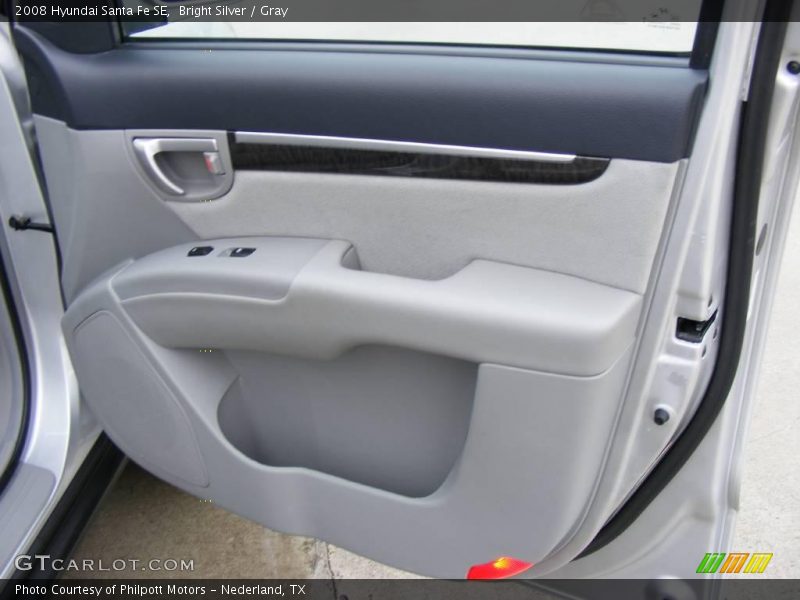 Bright Silver / Gray 2008 Hyundai Santa Fe SE