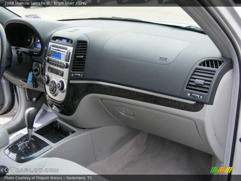 Bright Silver / Gray 2008 Hyundai Santa Fe SE