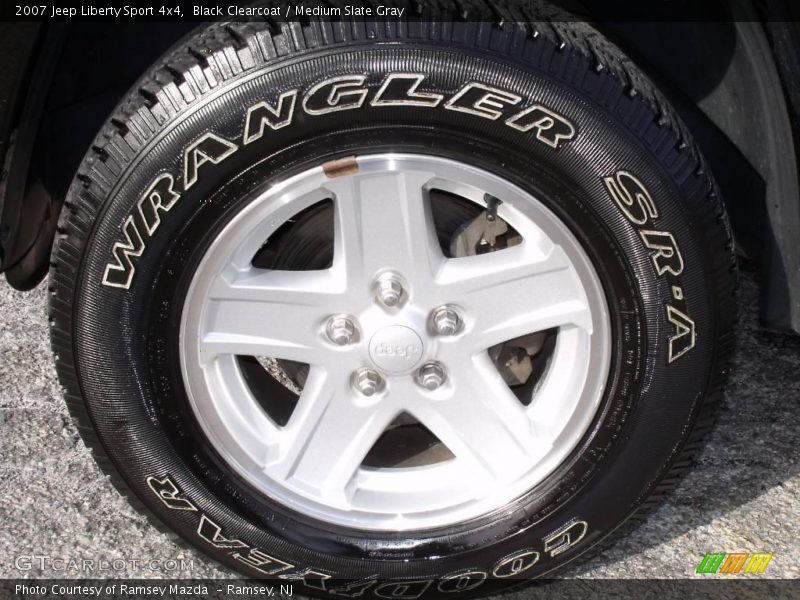 Black Clearcoat / Medium Slate Gray 2007 Jeep Liberty Sport 4x4