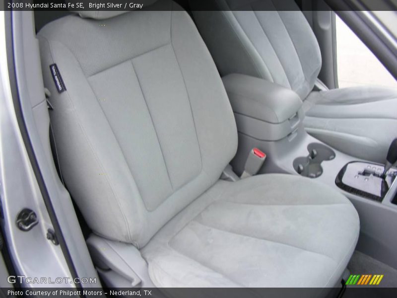 Bright Silver / Gray 2008 Hyundai Santa Fe SE