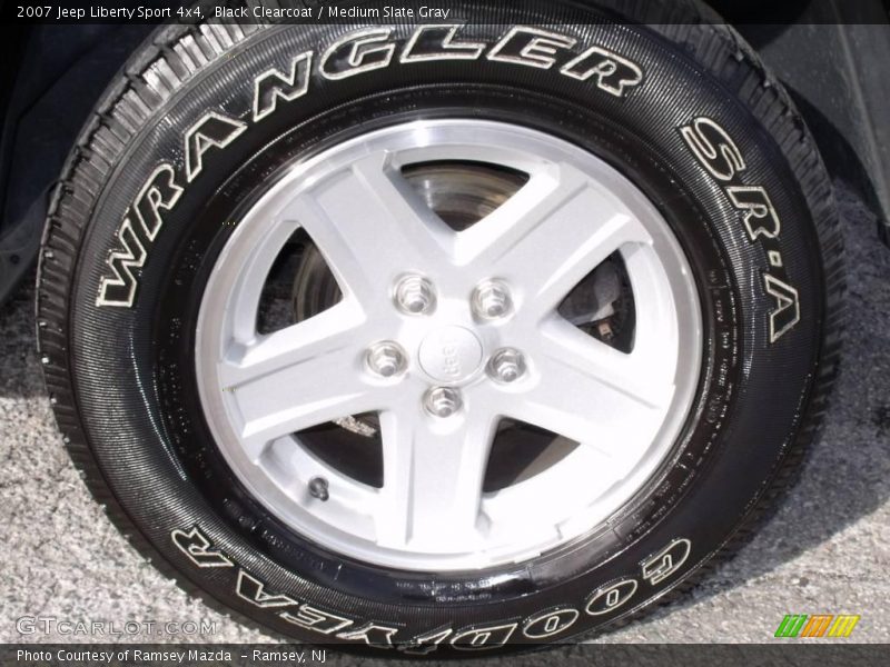 Black Clearcoat / Medium Slate Gray 2007 Jeep Liberty Sport 4x4
