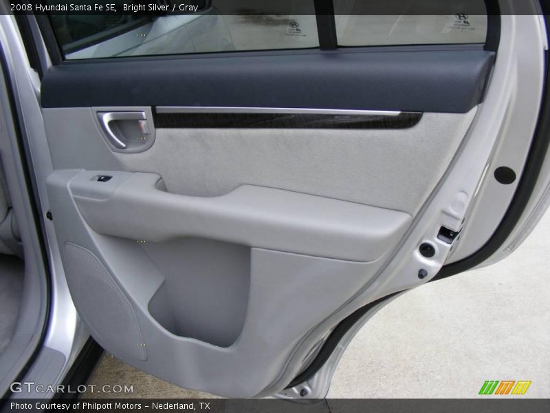 Bright Silver / Gray 2008 Hyundai Santa Fe SE