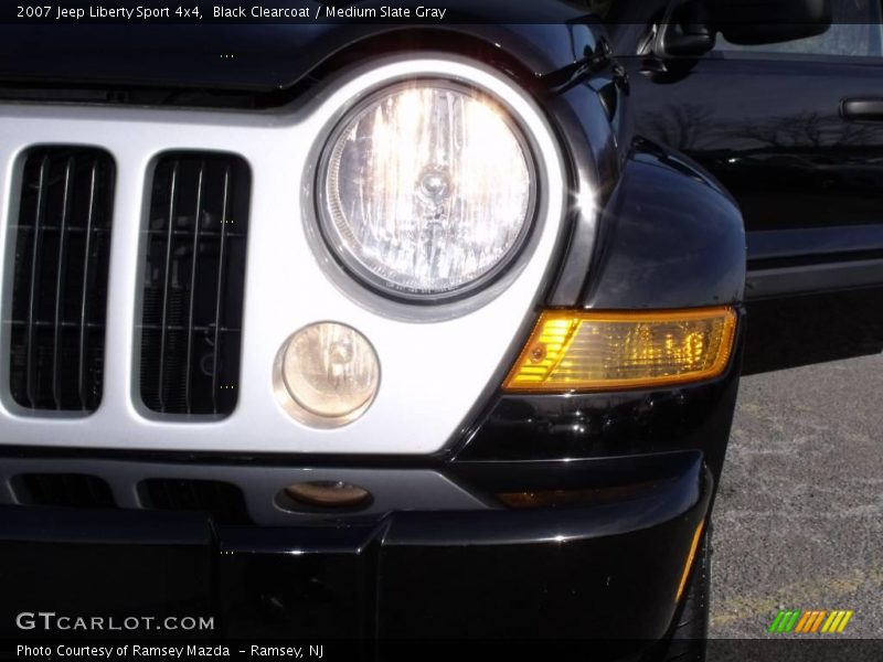 Black Clearcoat / Medium Slate Gray 2007 Jeep Liberty Sport 4x4