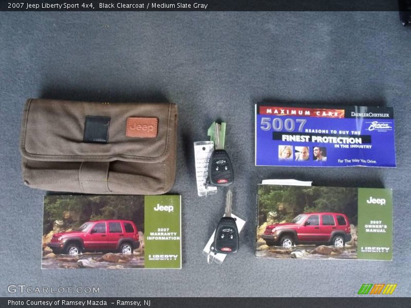 Black Clearcoat / Medium Slate Gray 2007 Jeep Liberty Sport 4x4