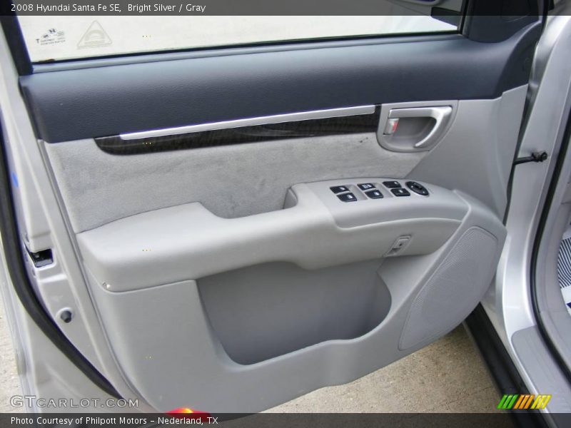 Bright Silver / Gray 2008 Hyundai Santa Fe SE