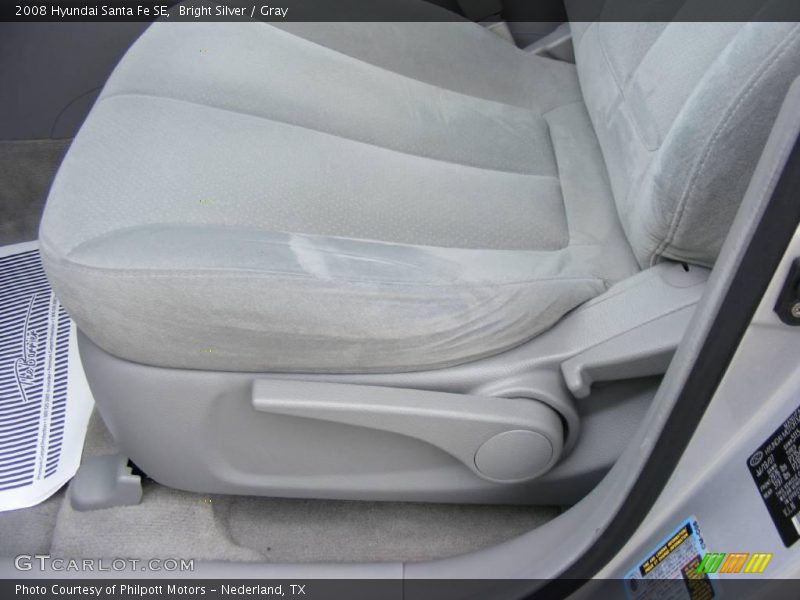 Bright Silver / Gray 2008 Hyundai Santa Fe SE