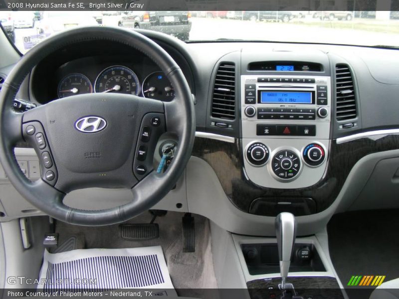 Bright Silver / Gray 2008 Hyundai Santa Fe SE