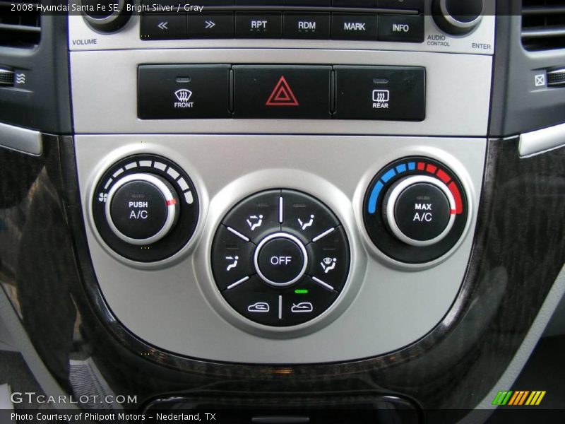 Bright Silver / Gray 2008 Hyundai Santa Fe SE