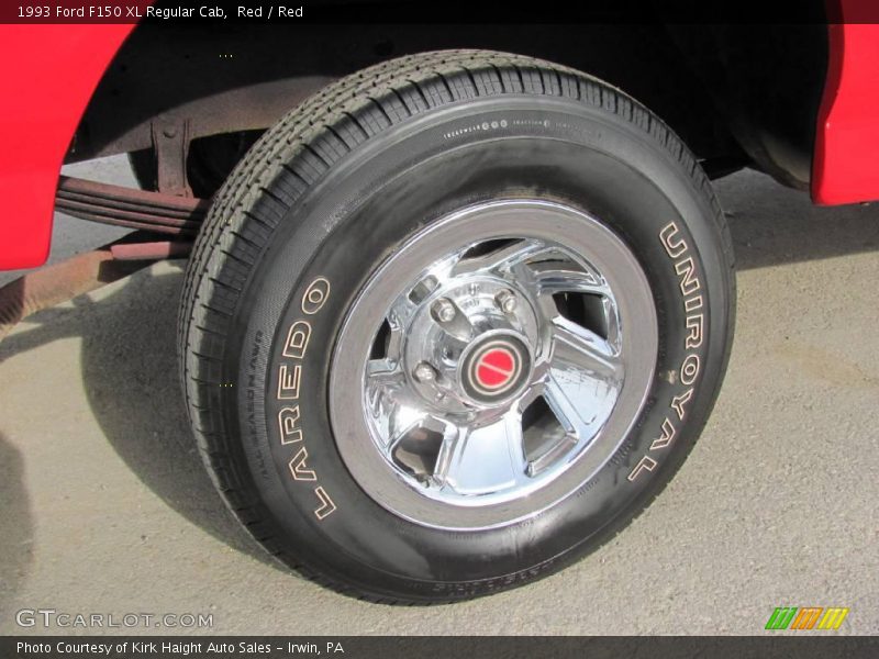 Red / Red 1993 Ford F150 XL Regular Cab