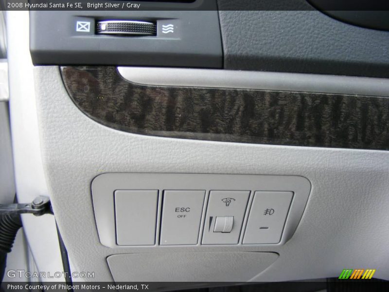 Bright Silver / Gray 2008 Hyundai Santa Fe SE