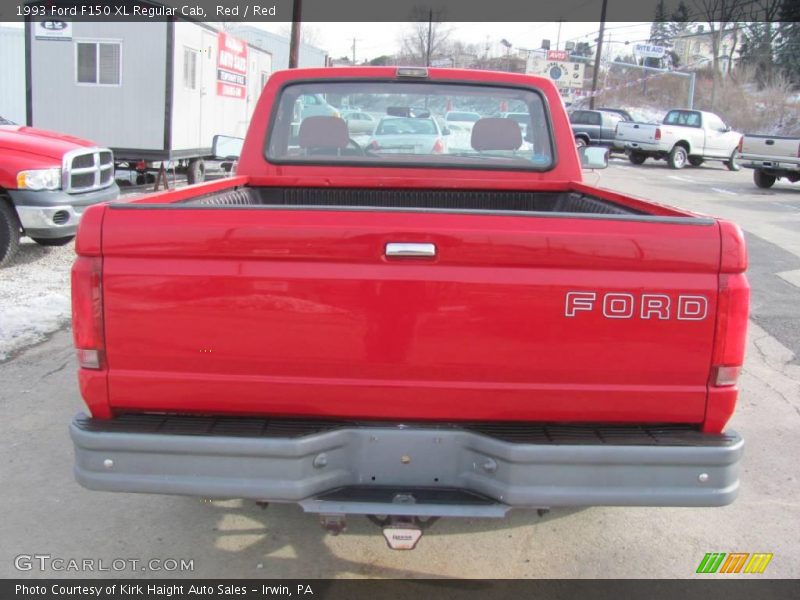 Red / Red 1993 Ford F150 XL Regular Cab
