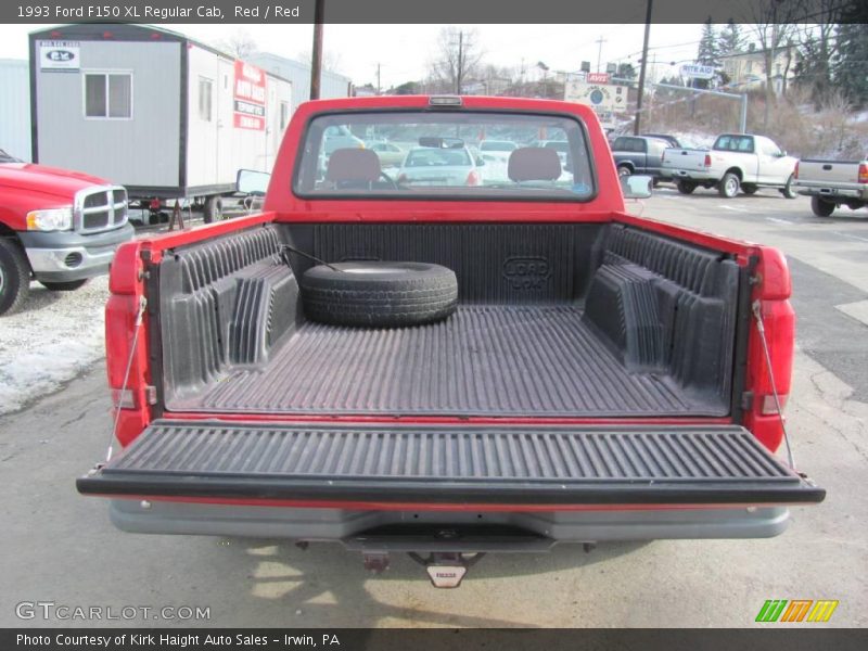 Red / Red 1993 Ford F150 XL Regular Cab