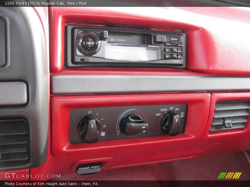 Red / Red 1993 Ford F150 XL Regular Cab