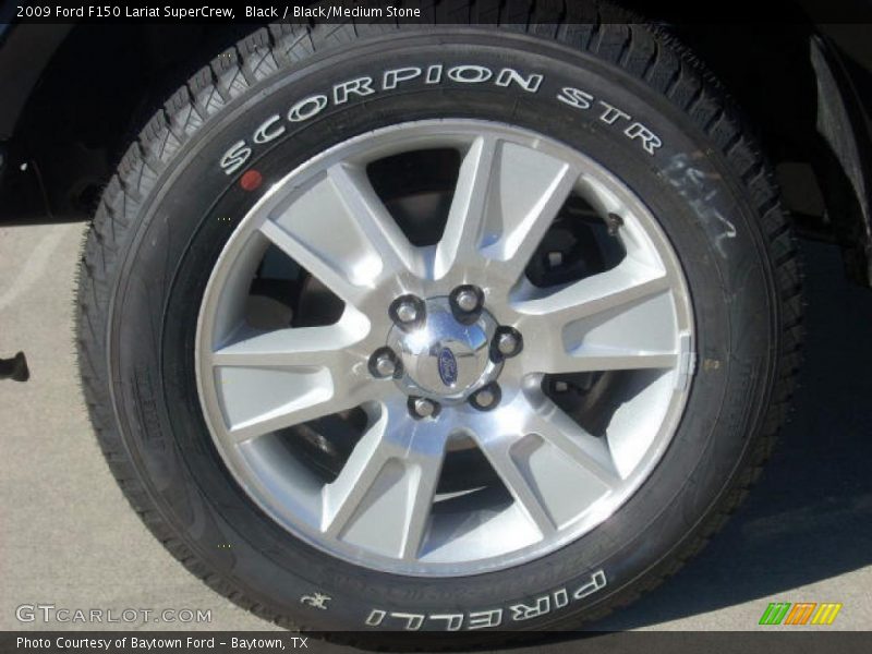 Black / Black/Medium Stone 2009 Ford F150 Lariat SuperCrew