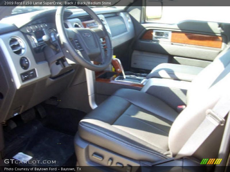 Black / Black/Medium Stone 2009 Ford F150 Lariat SuperCrew