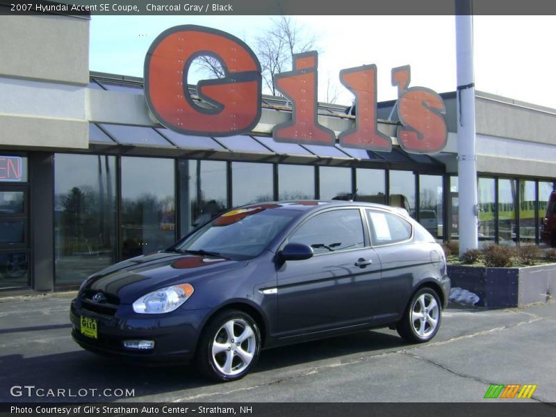 Charcoal Gray / Black 2007 Hyundai Accent SE Coupe