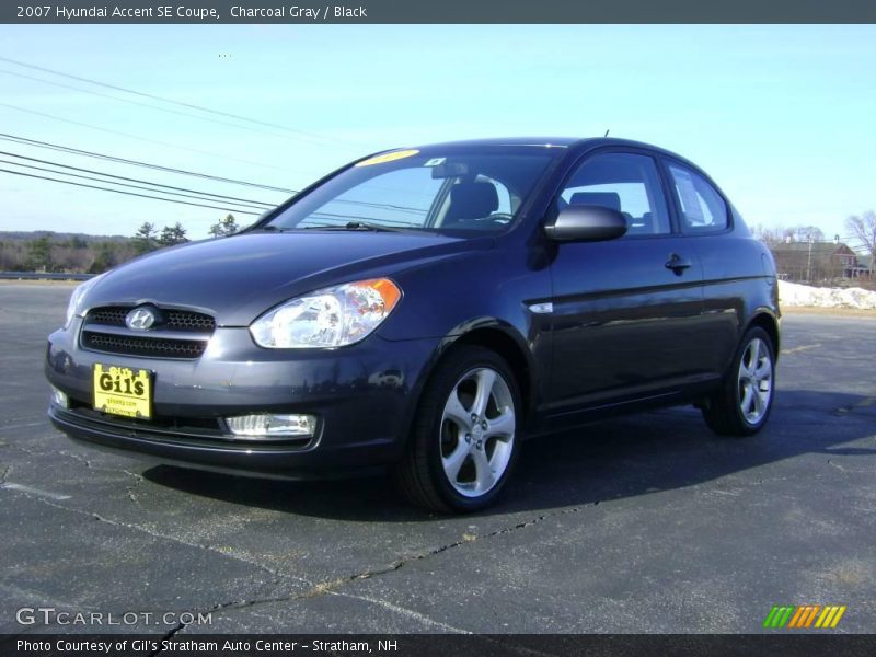 Charcoal Gray / Black 2007 Hyundai Accent SE Coupe