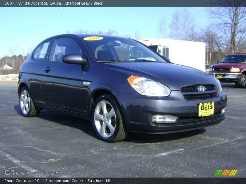 Charcoal Gray / Black 2007 Hyundai Accent SE Coupe
