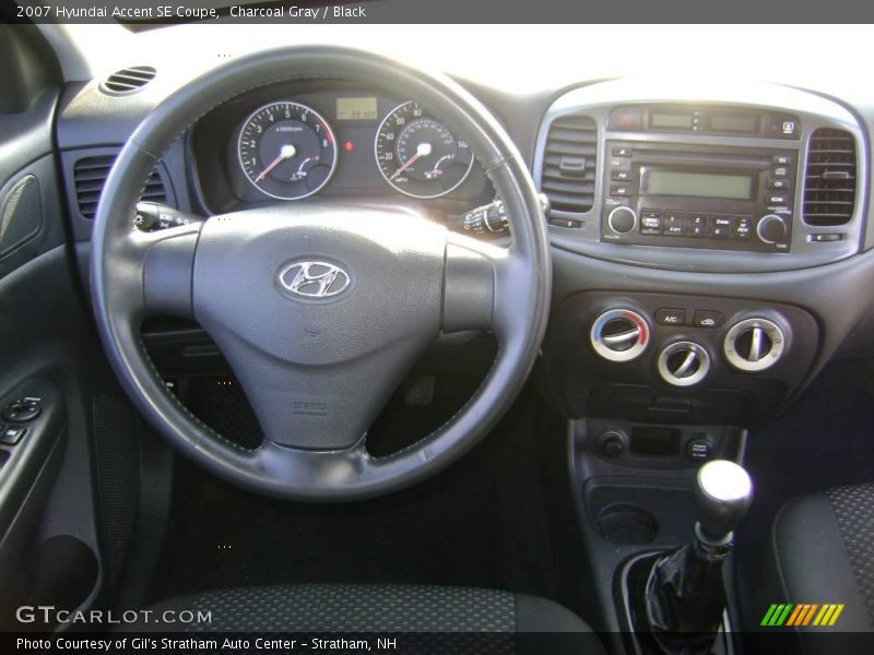 Charcoal Gray / Black 2007 Hyundai Accent SE Coupe