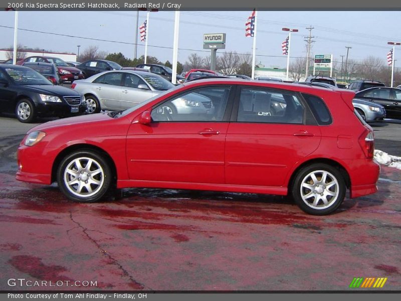 Radiant Red / Gray 2006 Kia Spectra Spectra5 Hatchback