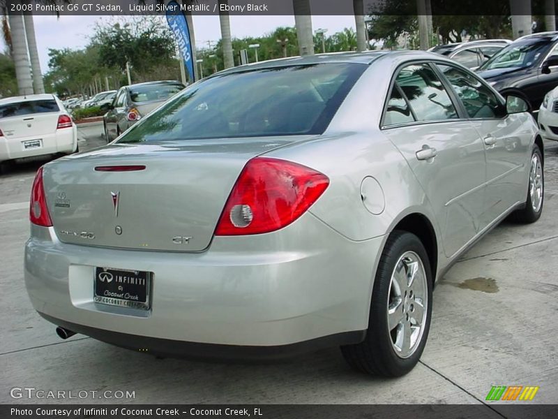 Liquid Silver Metallic / Ebony Black 2008 Pontiac G6 GT Sedan