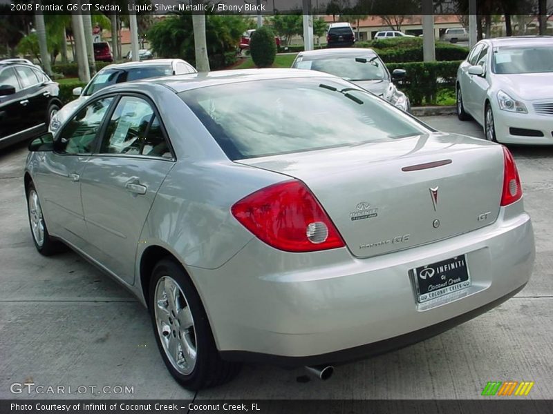 Liquid Silver Metallic / Ebony Black 2008 Pontiac G6 GT Sedan