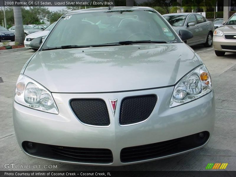 Liquid Silver Metallic / Ebony Black 2008 Pontiac G6 GT Sedan