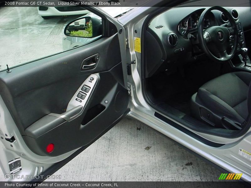 Liquid Silver Metallic / Ebony Black 2008 Pontiac G6 GT Sedan