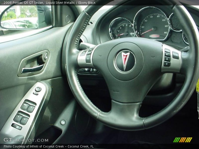 Liquid Silver Metallic / Ebony Black 2008 Pontiac G6 GT Sedan
