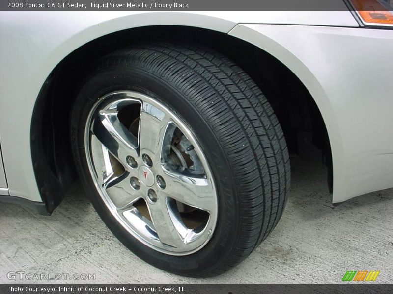 Liquid Silver Metallic / Ebony Black 2008 Pontiac G6 GT Sedan