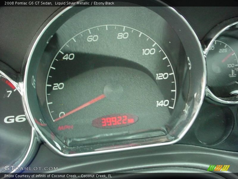 Liquid Silver Metallic / Ebony Black 2008 Pontiac G6 GT Sedan