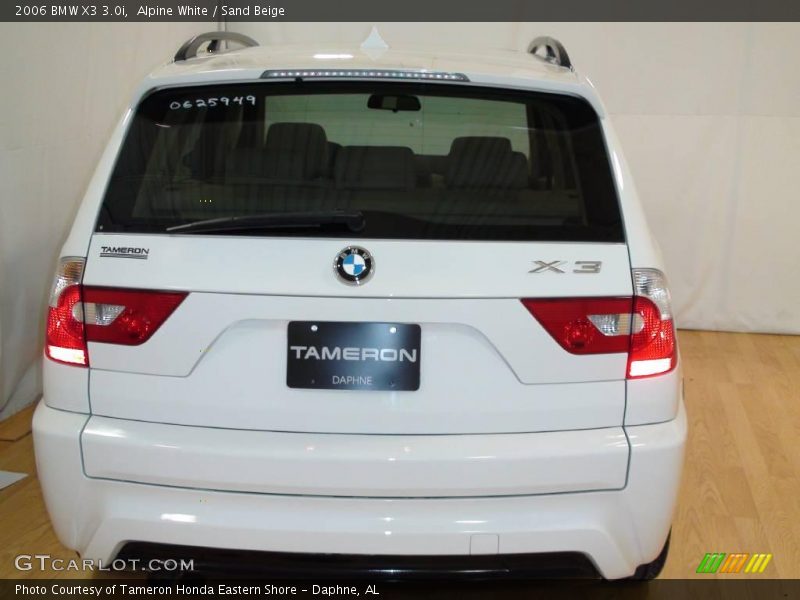 Alpine White / Sand Beige 2006 BMW X3 3.0i