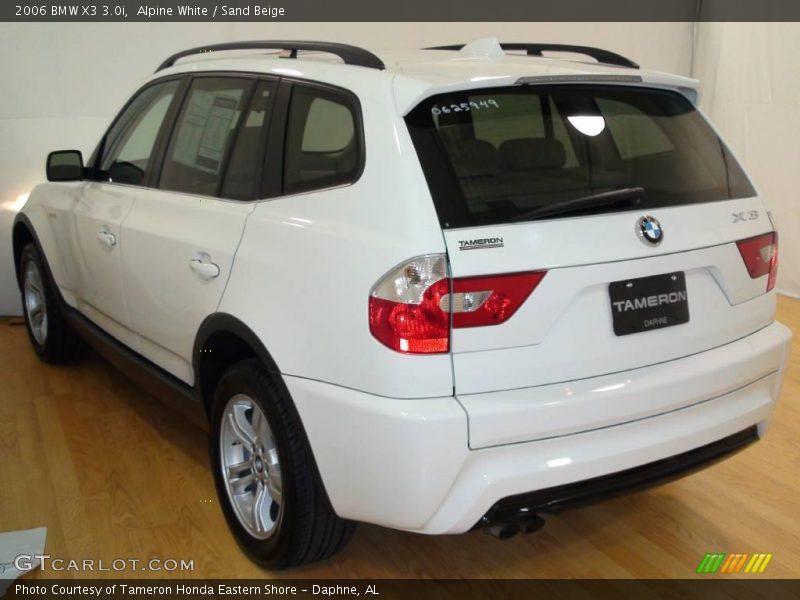 Alpine White / Sand Beige 2006 BMW X3 3.0i